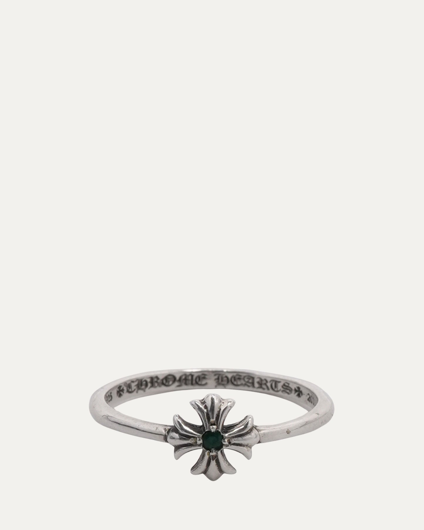 Emerald Plus Cross Bubblegum Ring