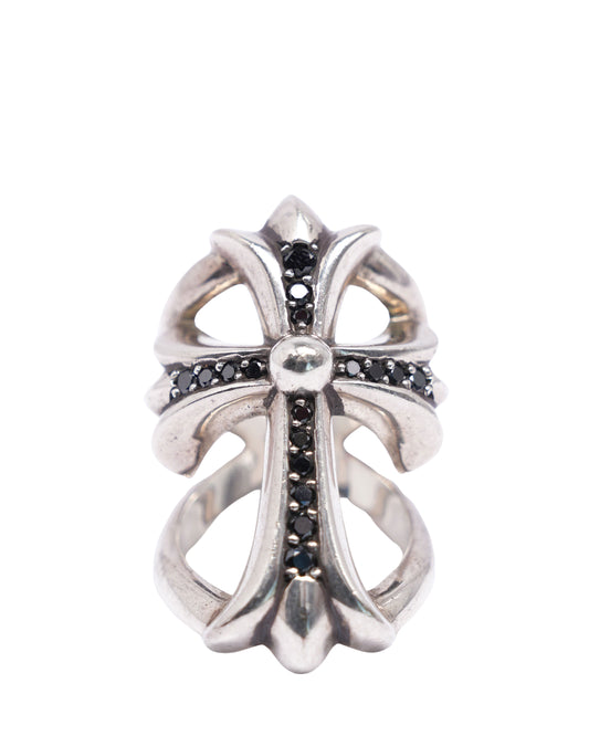 Black Diamond Infinity Cross Ring
