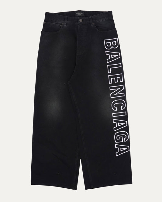Embroidered Logo Jeans