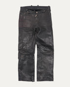 Leather Fleur Knee Pants