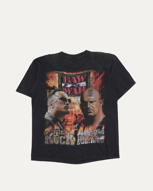 1999 WWE Raw the Rock v Steve Austin Tee