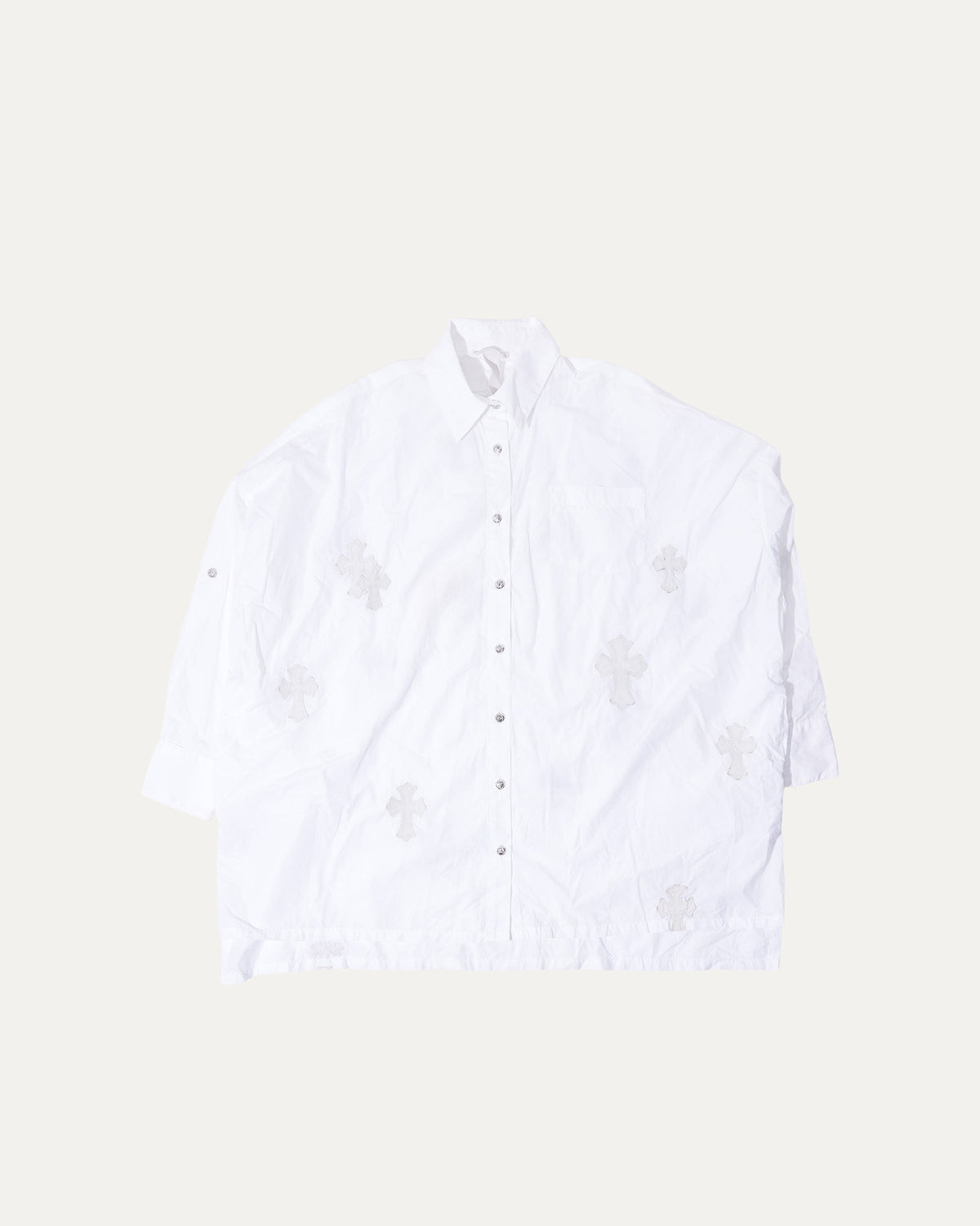 Oversized Cross Patch Shirt