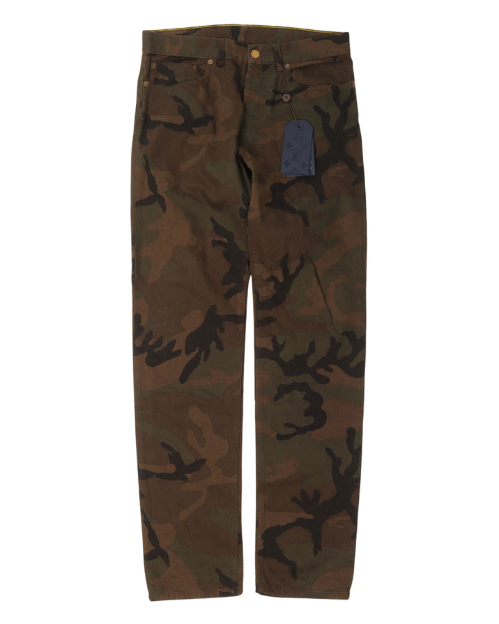 Supreme Jacquard Camouflage Monogram Jeans