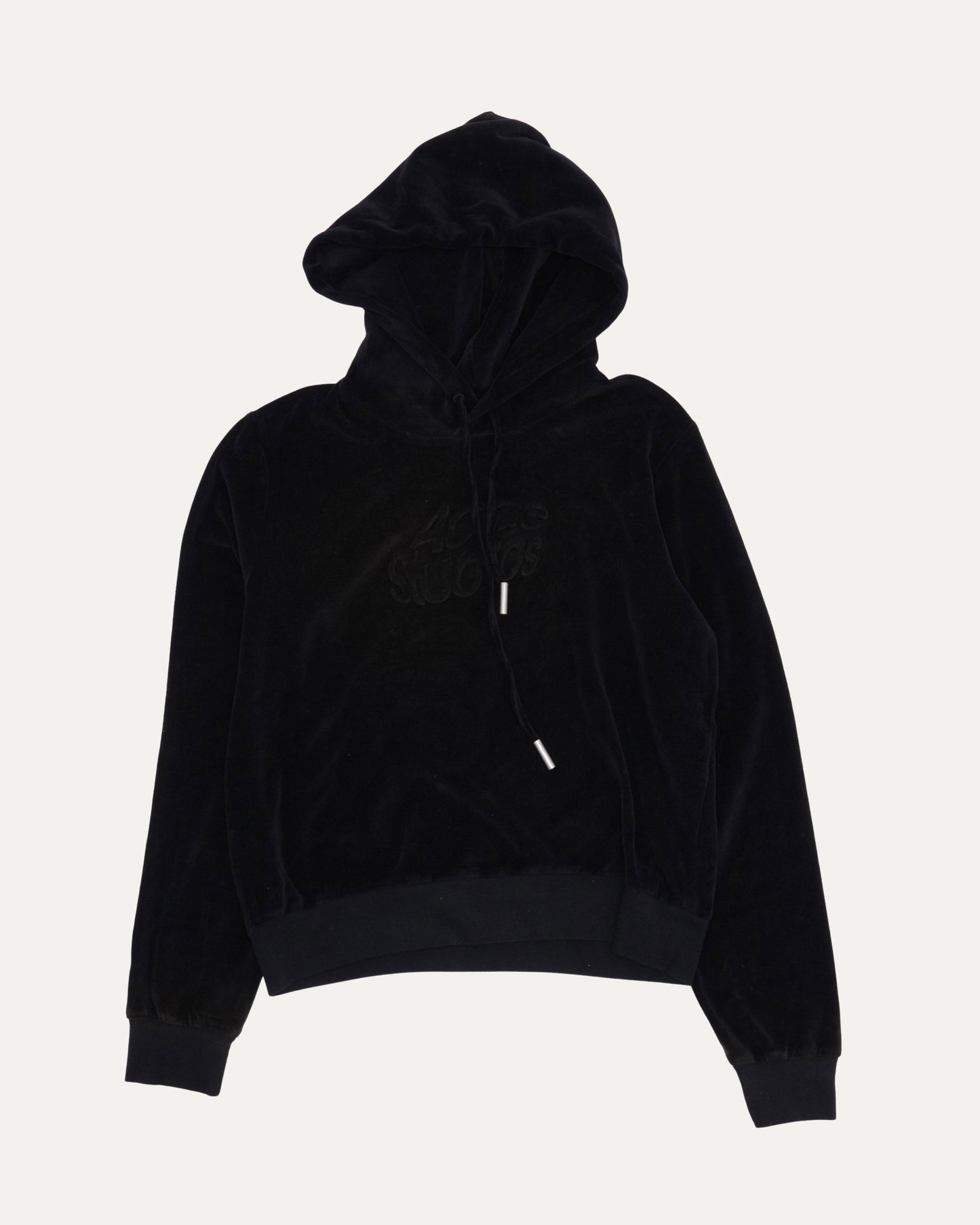 Velour Logo Hoodie