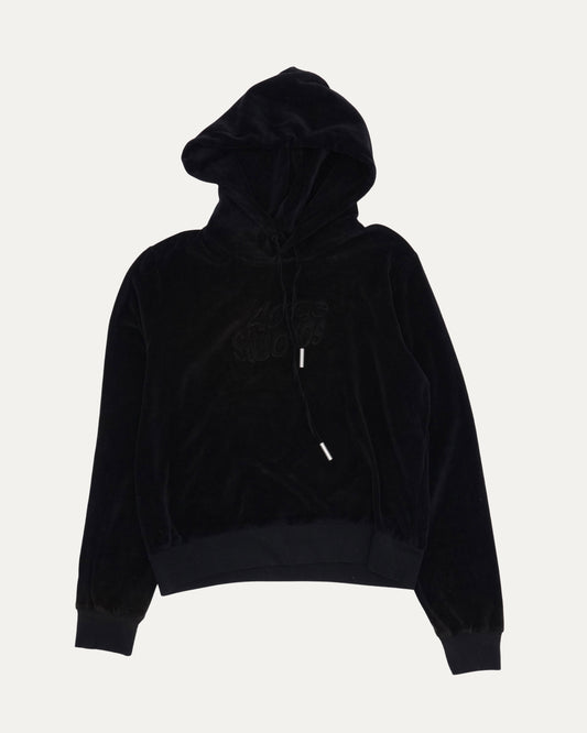Velour Logo Hoodie