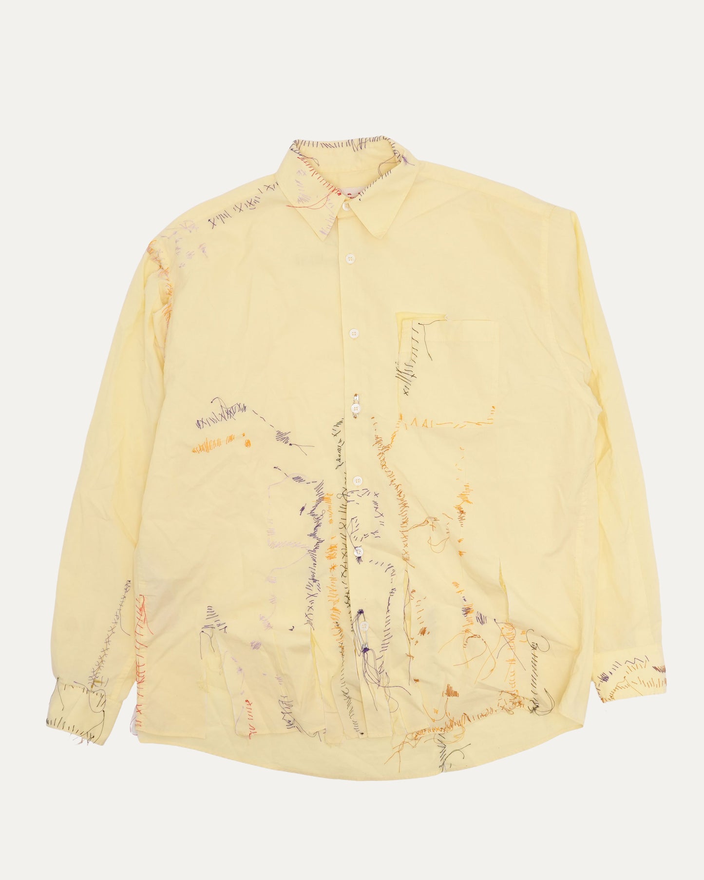 Distressed Embroidered Shirt