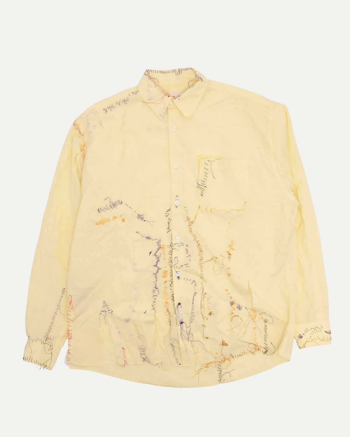 Distressed Embroidered Shirt
