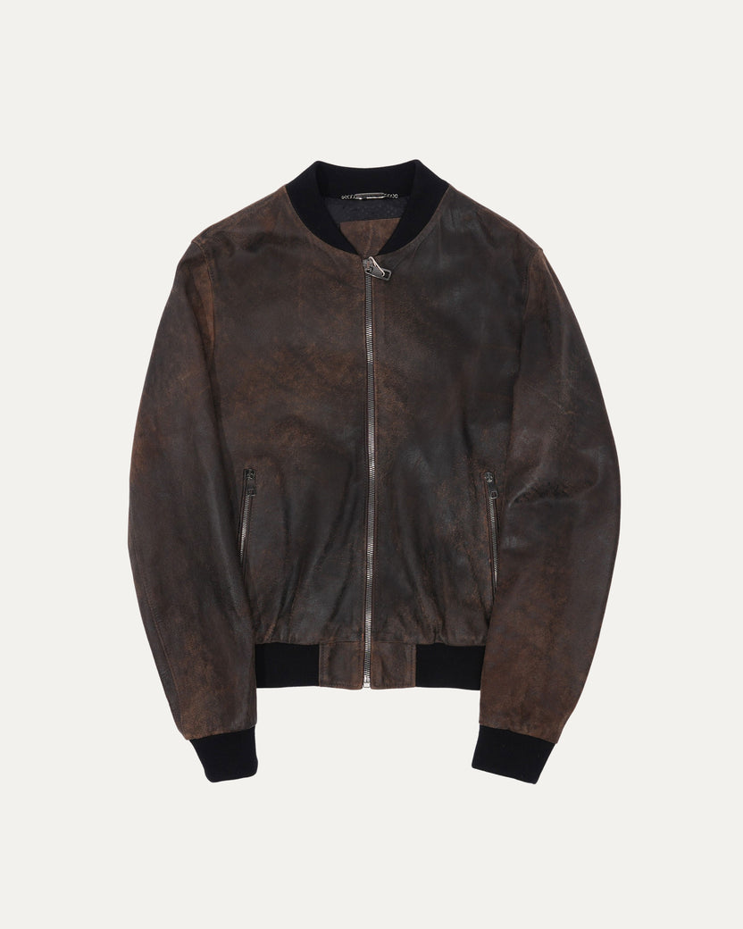 Leather Bomber Jacket