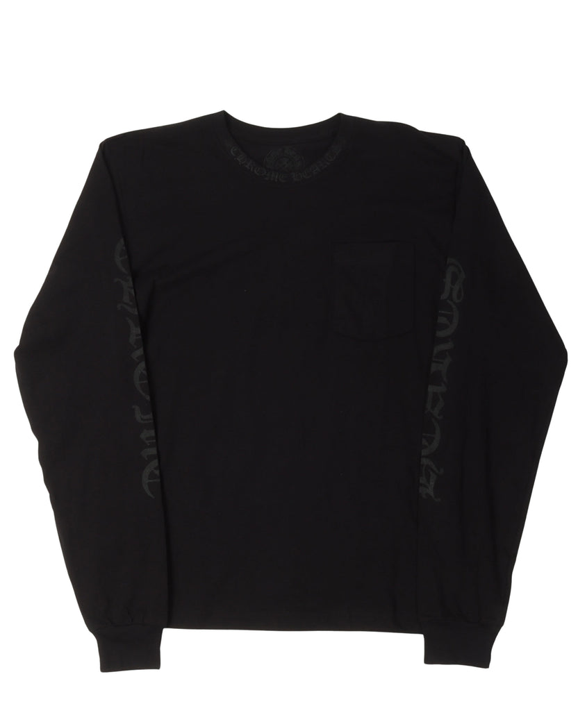 Tonal Neck Logo Long Sleeve T-Shirt