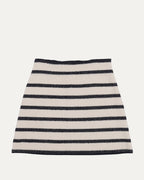 Wool-Blend Striped Skirt