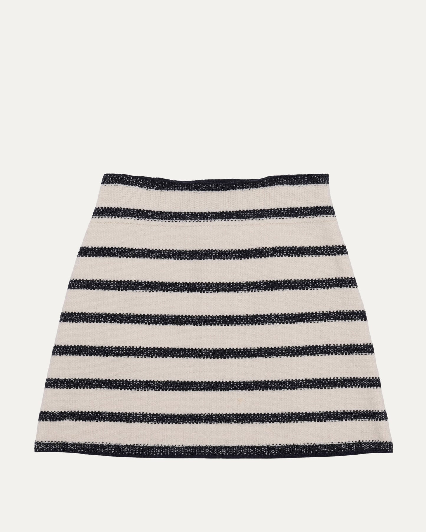 Wool-Blend Striped Skirt