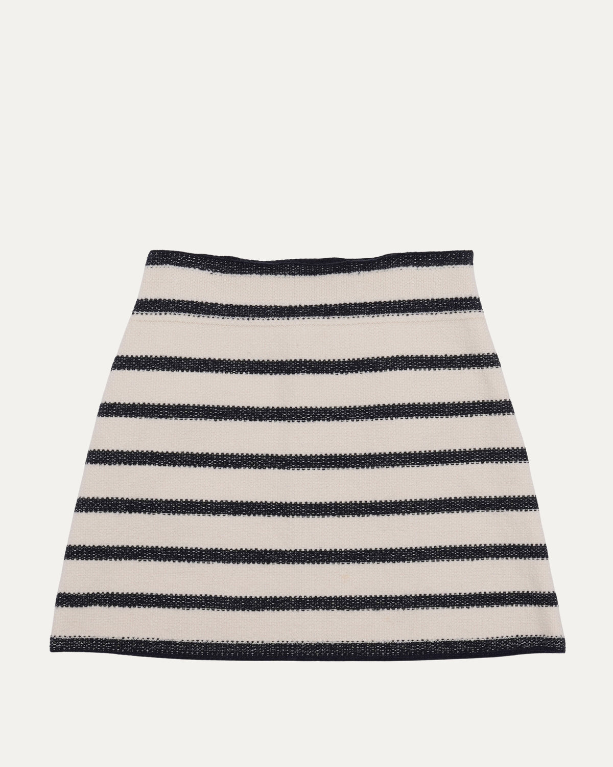 Wool-Blend Striped Skirt