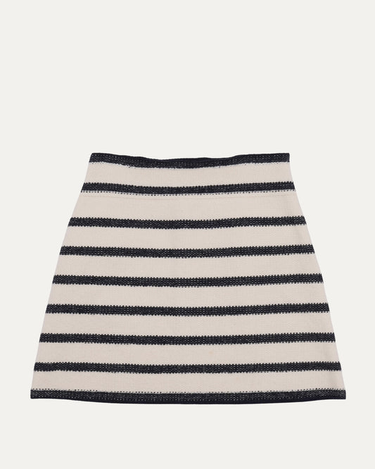 Wool-Blend Striped Skirt