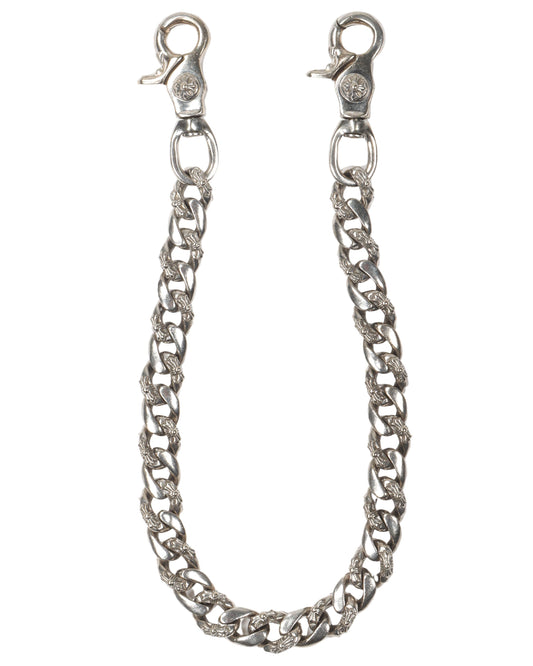 18k White Gold Fancy Wallet Chain
