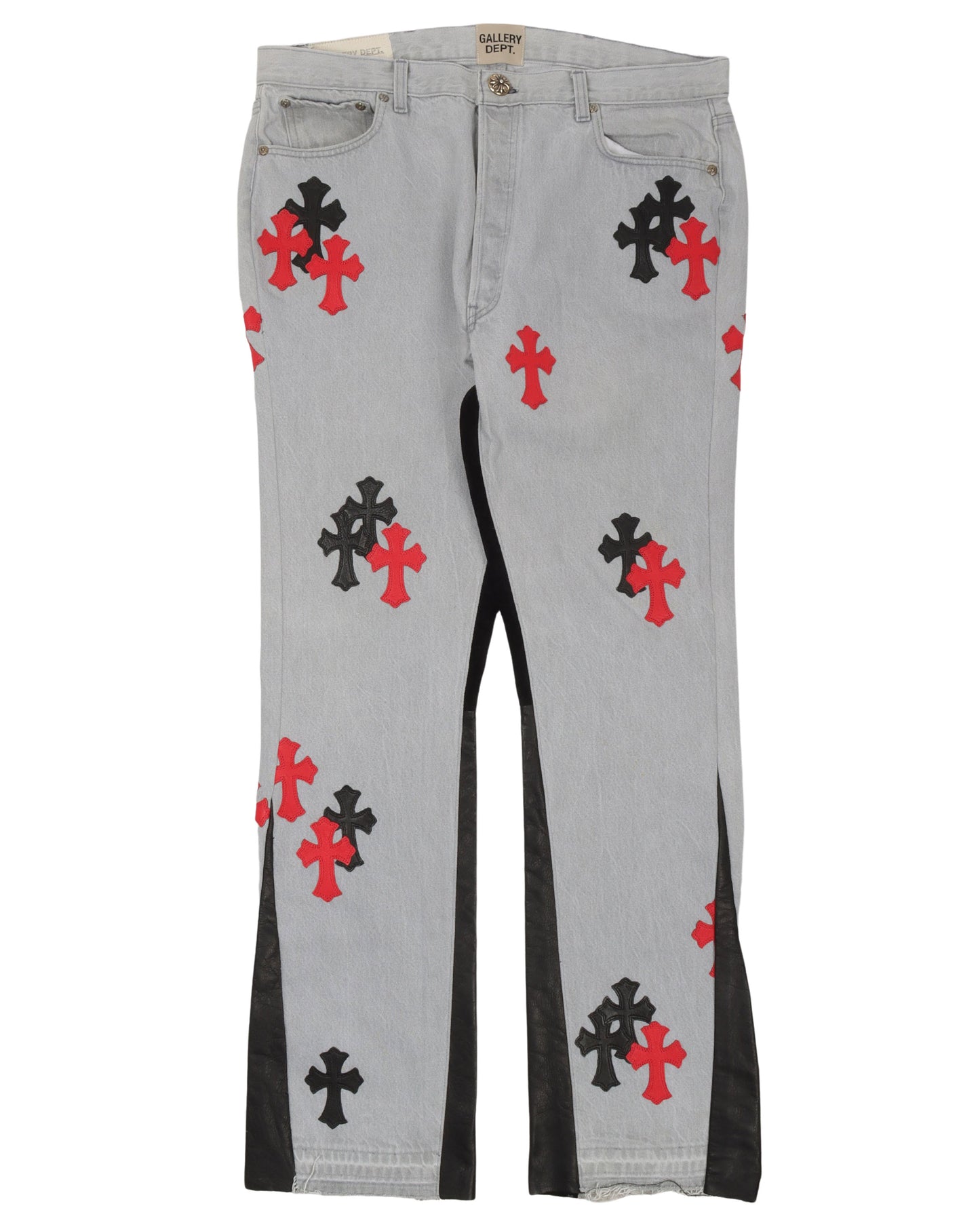 1 of 1 Gallery Dept. La Flare Cross Patch Jeans