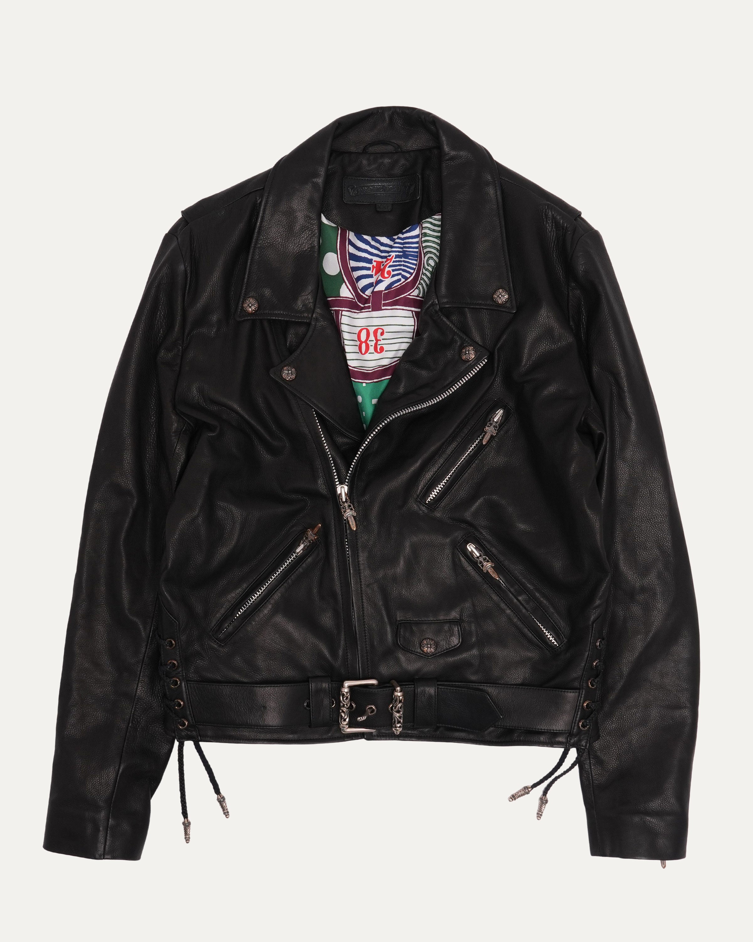 Chrome Hearts Hermes Silk Lined JJ Dean Leather Jacket – Justin Reed