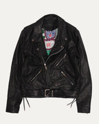 Hermes Silk Lined JJ Dean Leather Jacket