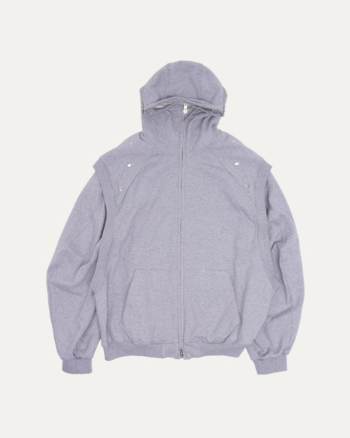 Multi-Snap Zip-Up Hoodie