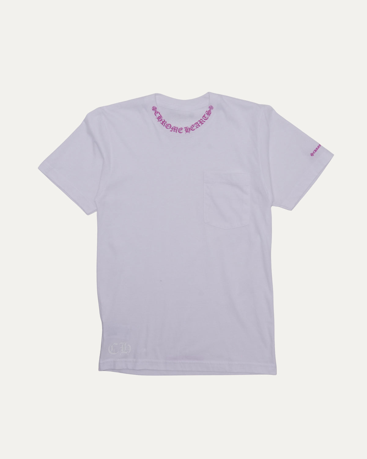 Neck Logo Long Sleeve Pocket T-Shirt