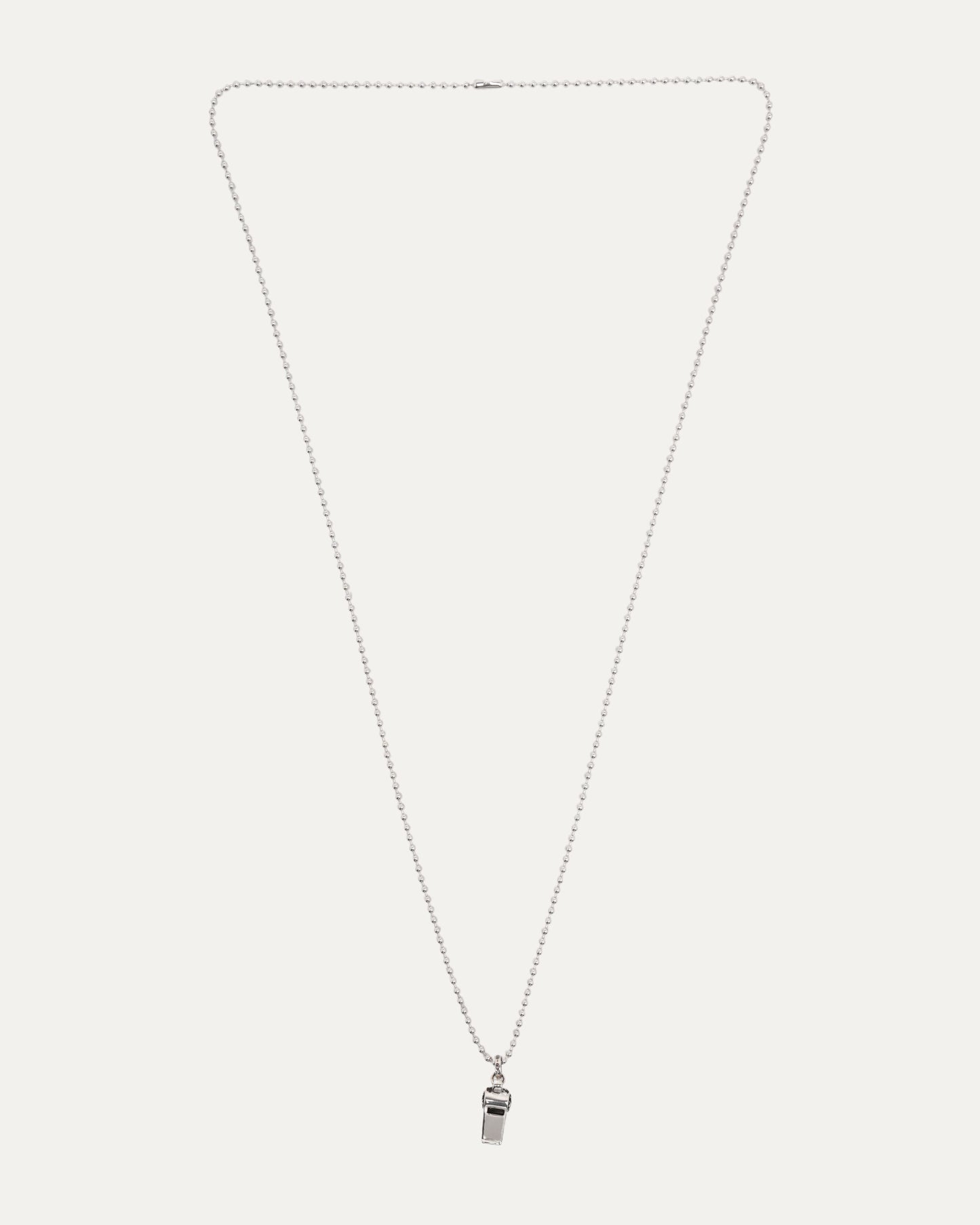Tiny Plus Cross Whistle Pendant on Ball Chain Necklace