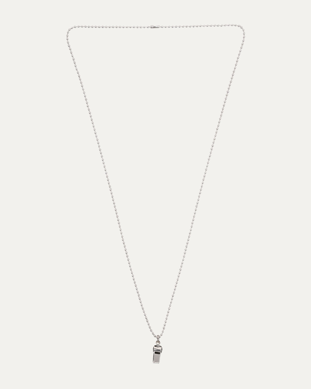 Tiny Plus Cross Whistle Pendant on Ball Chain Necklace
