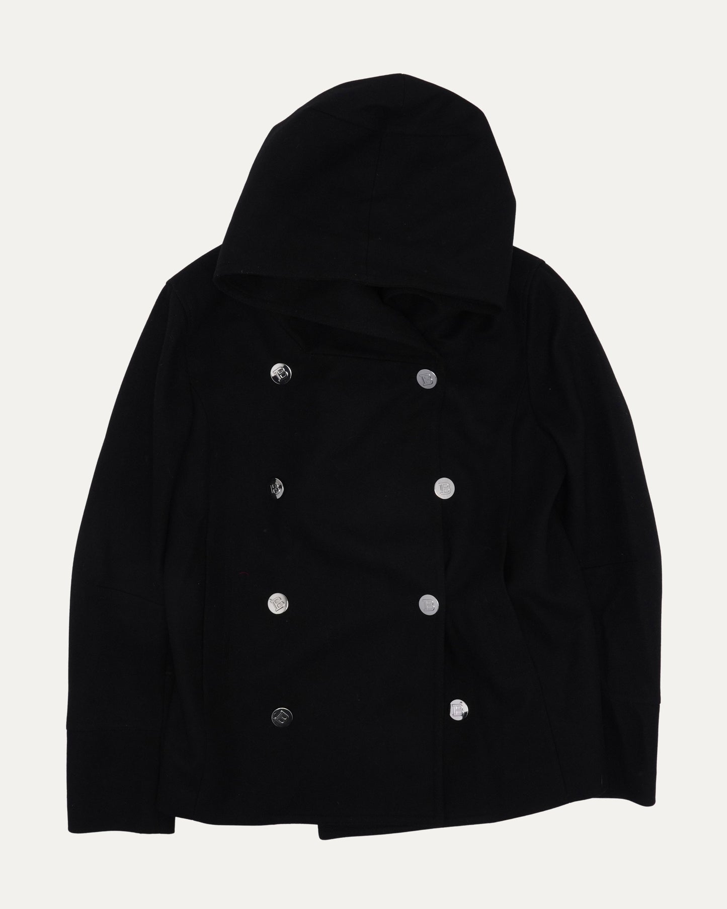 Hooded Wool Peacoat
