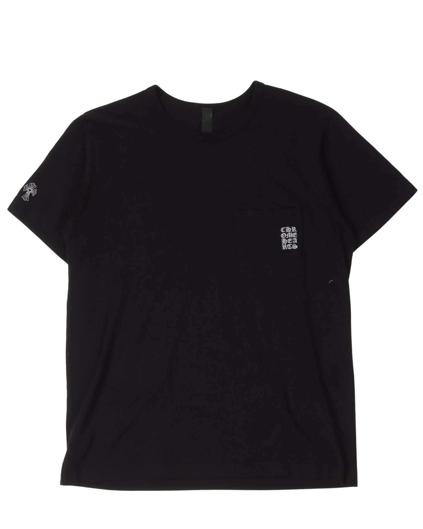 Single Stitch Embroidered Eyechart Logo T-Shirt