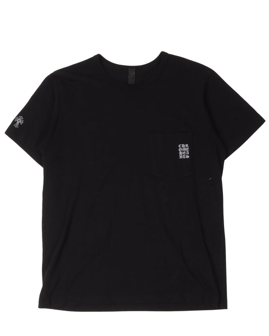 Single Stitch Embroidered Eyechart Logo T-Shirt