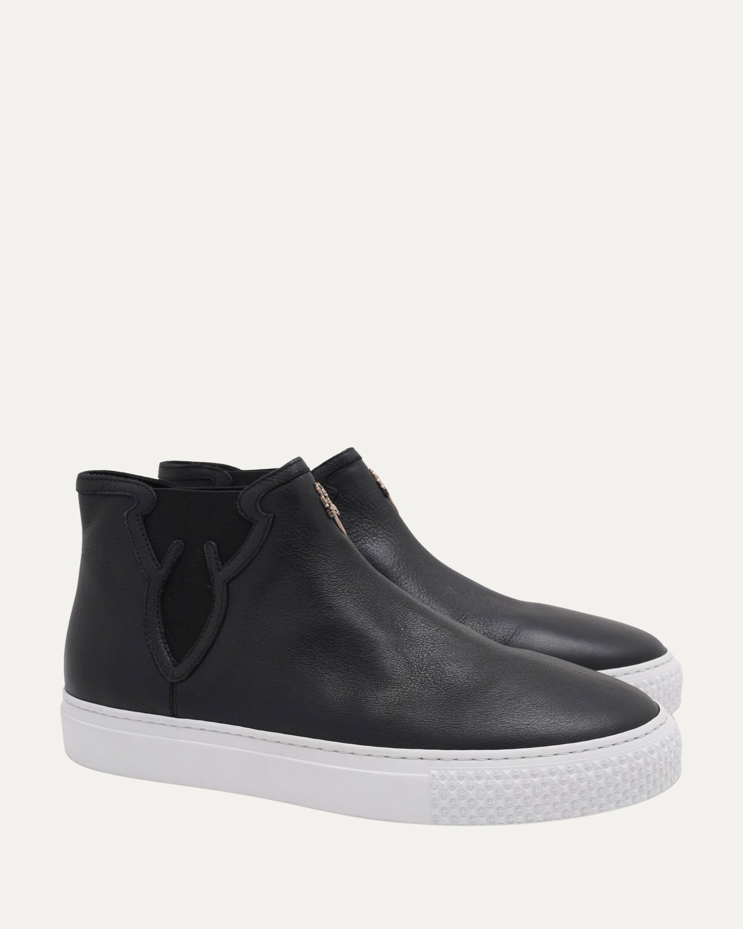 Dagger Embellished Slip On Mid Top Sneakers