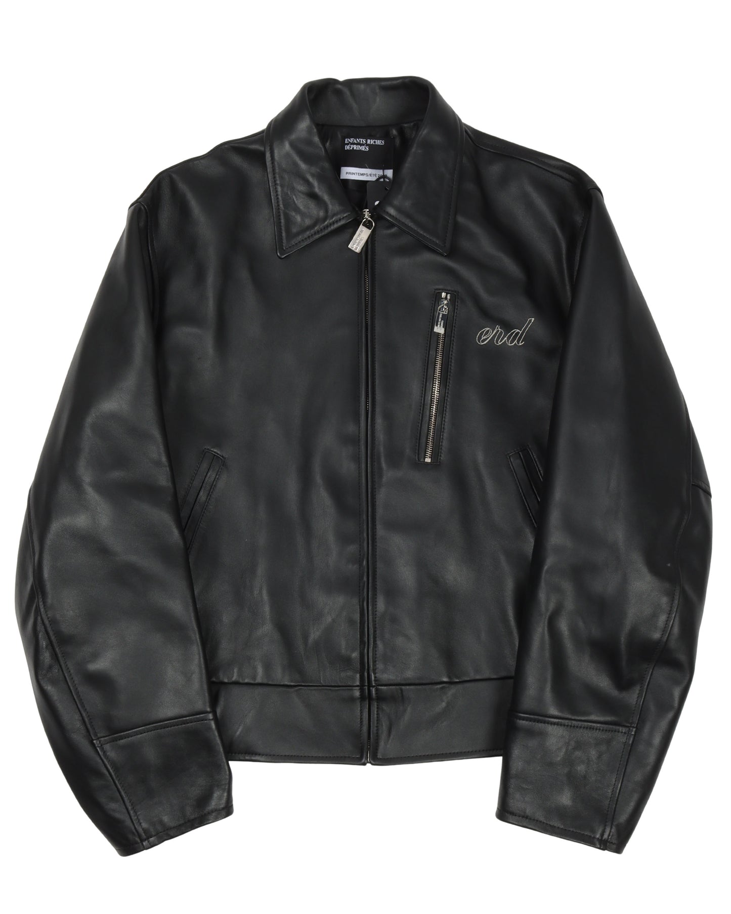 Embroidered Leather Jacket
