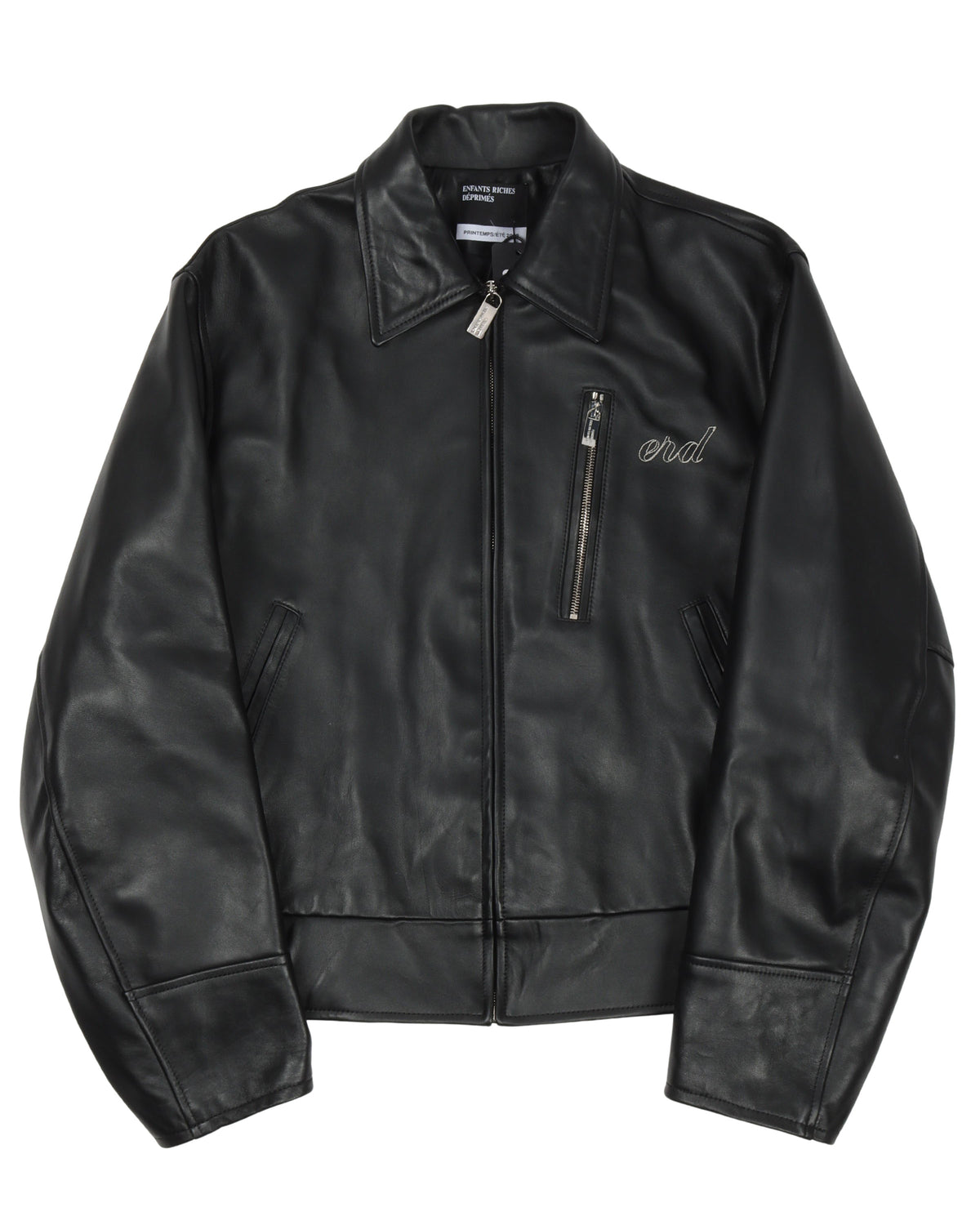 Embroidered Leather Jacket