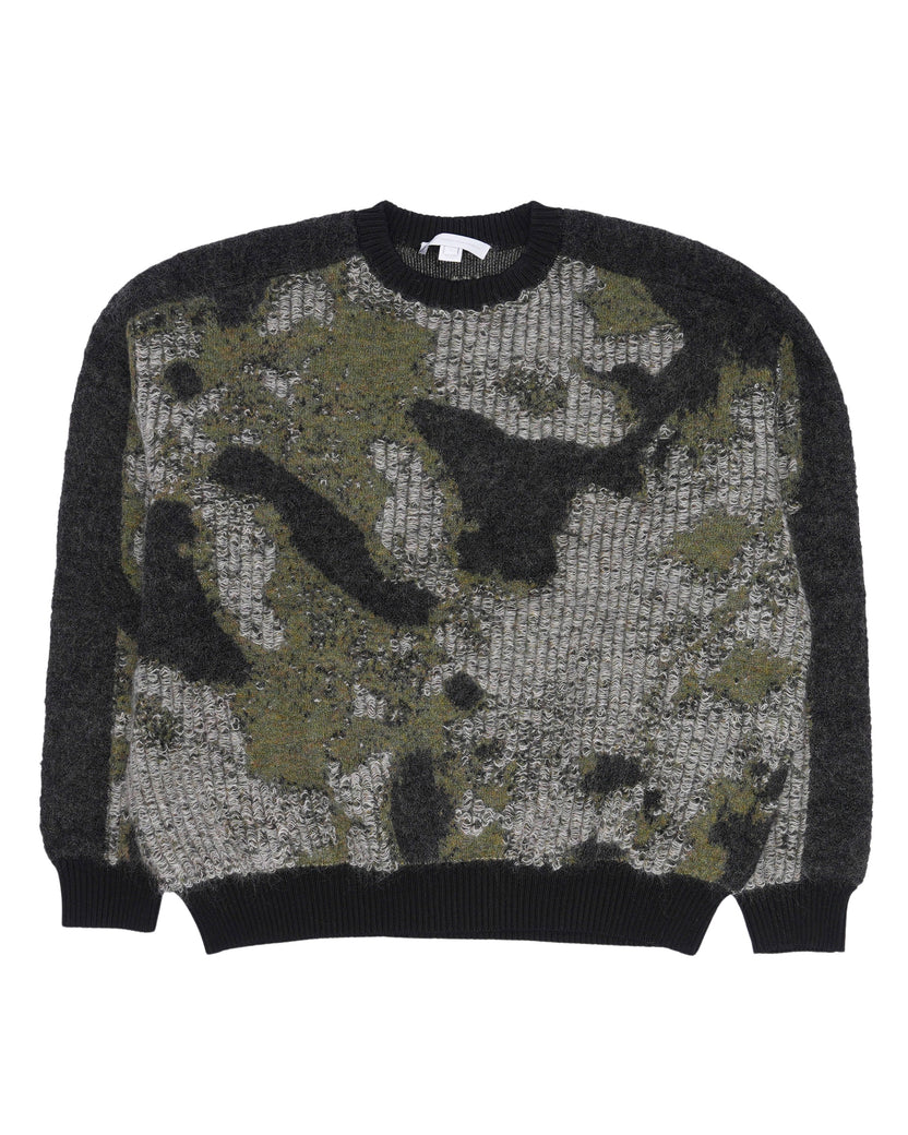 Camouflage Mohair Blend Knit