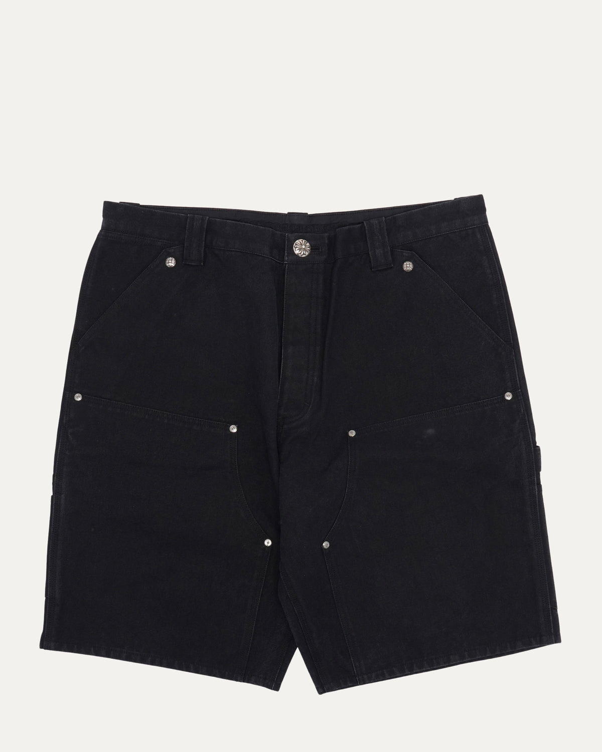 Double Knee Cross Patch Shorts