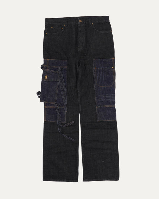 Dark Wash Cargo Carpenter Jeans