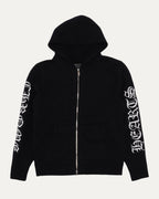 Cashmere Spell Out Zip Up Hoodie