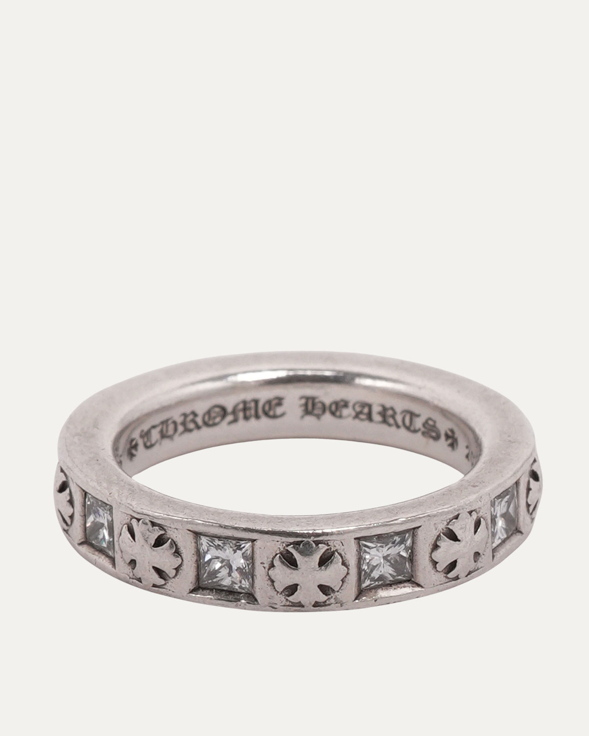 Diamond Plus Cross Square Ring