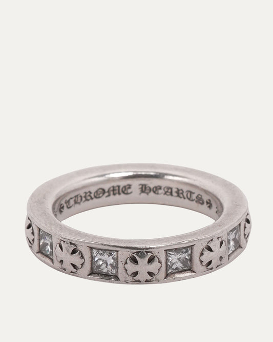Diamond Plus Cross Square Ring