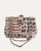 Quilted Canvas Rue Cambon Shoulder Bag