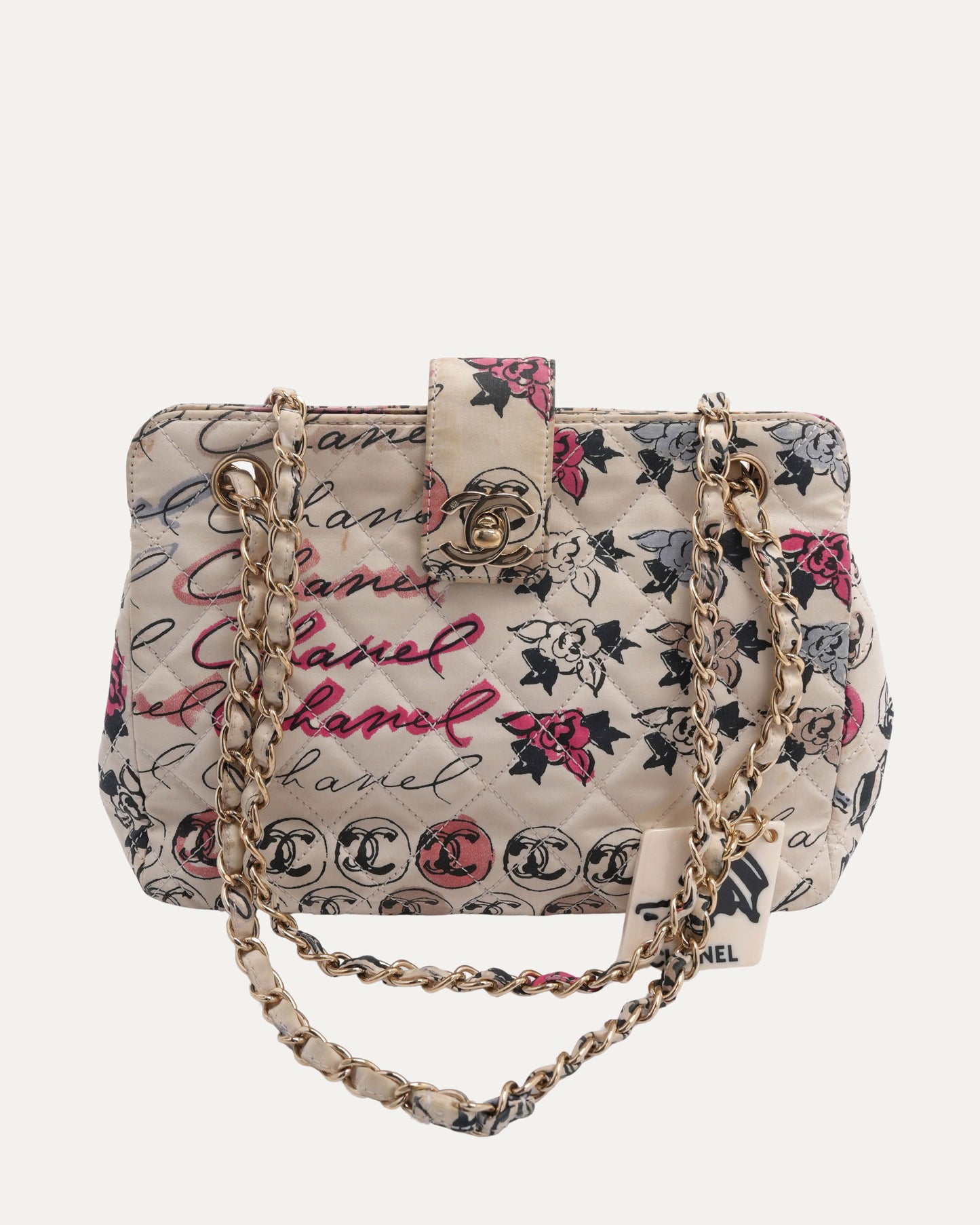 Quilted Canvas Rue Cambon Shoulder Bag