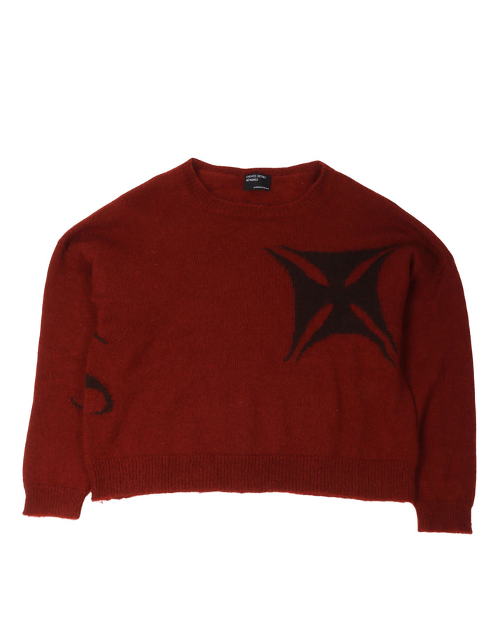 AW22 Intarsia-Knit Mohair Sweater