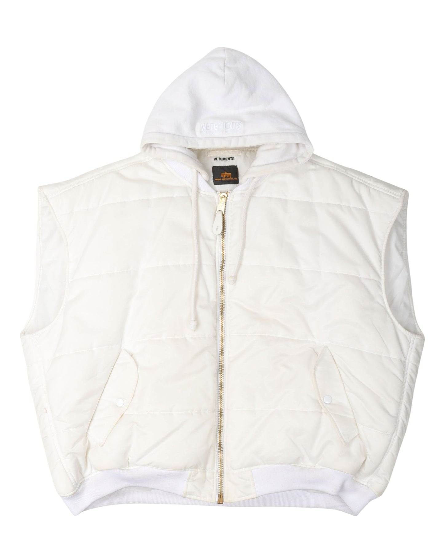 SS17 Alpha Industries Sleeveless Bomber Jacket Vest
