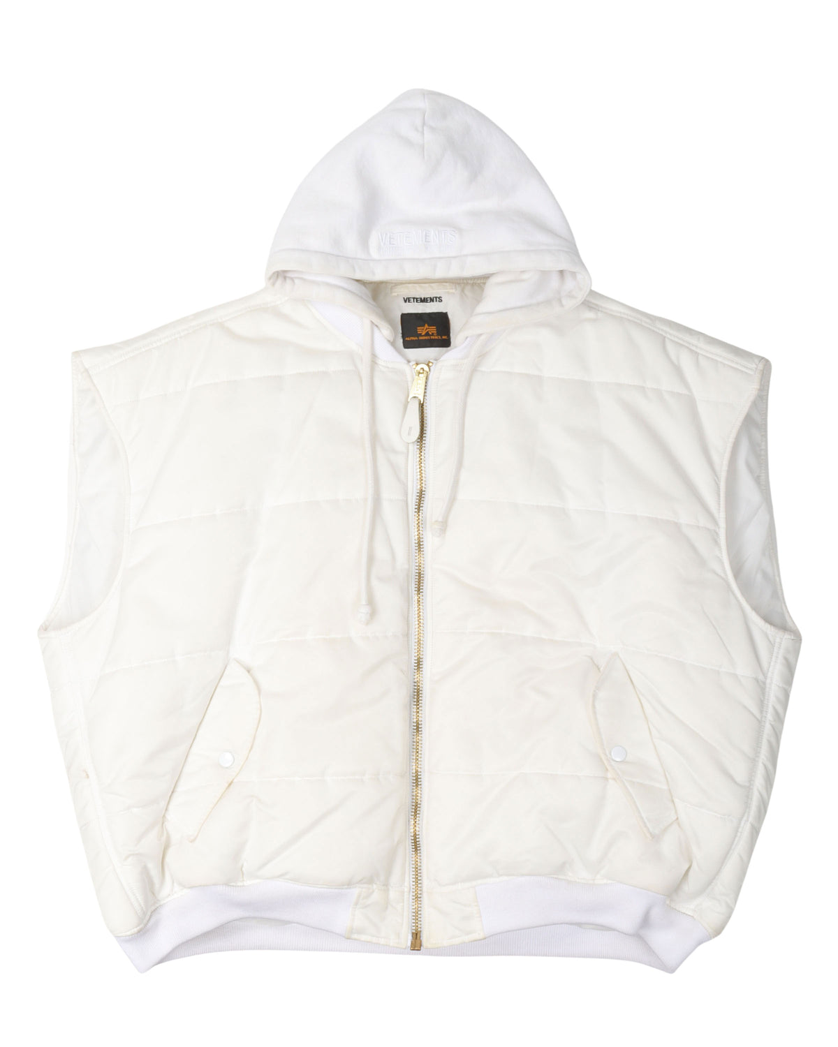 SS17 Alpha Industries Sleeveless Bomber Jacket Vest
