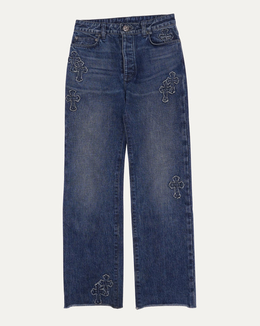 Denim Cross Patch Jeans