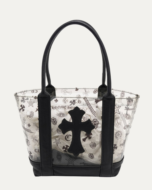 PVC Cross Patch Tote Bag