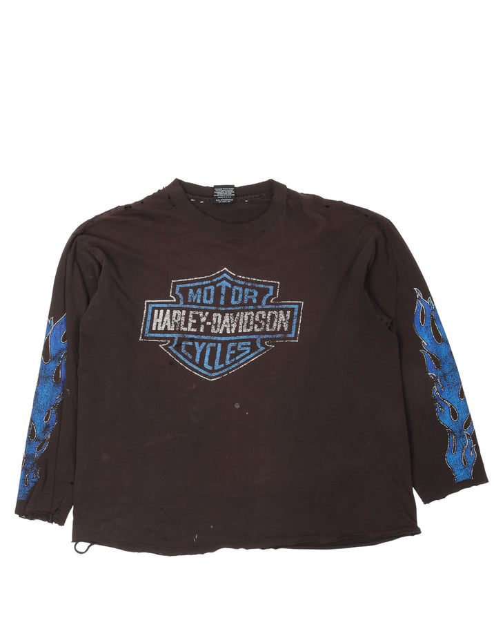 Harley Davidson Distressed Long Sleeve T-Shirt