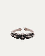 Mini Double Floral Cross Ring
