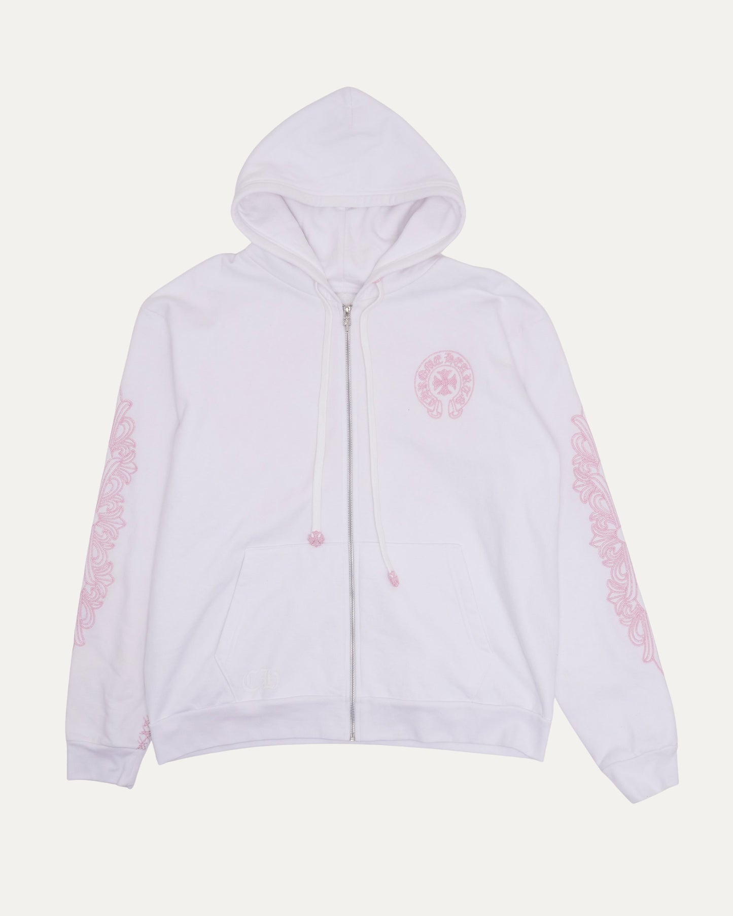 Beaded Horseshoe Logo Zip Hoodie
