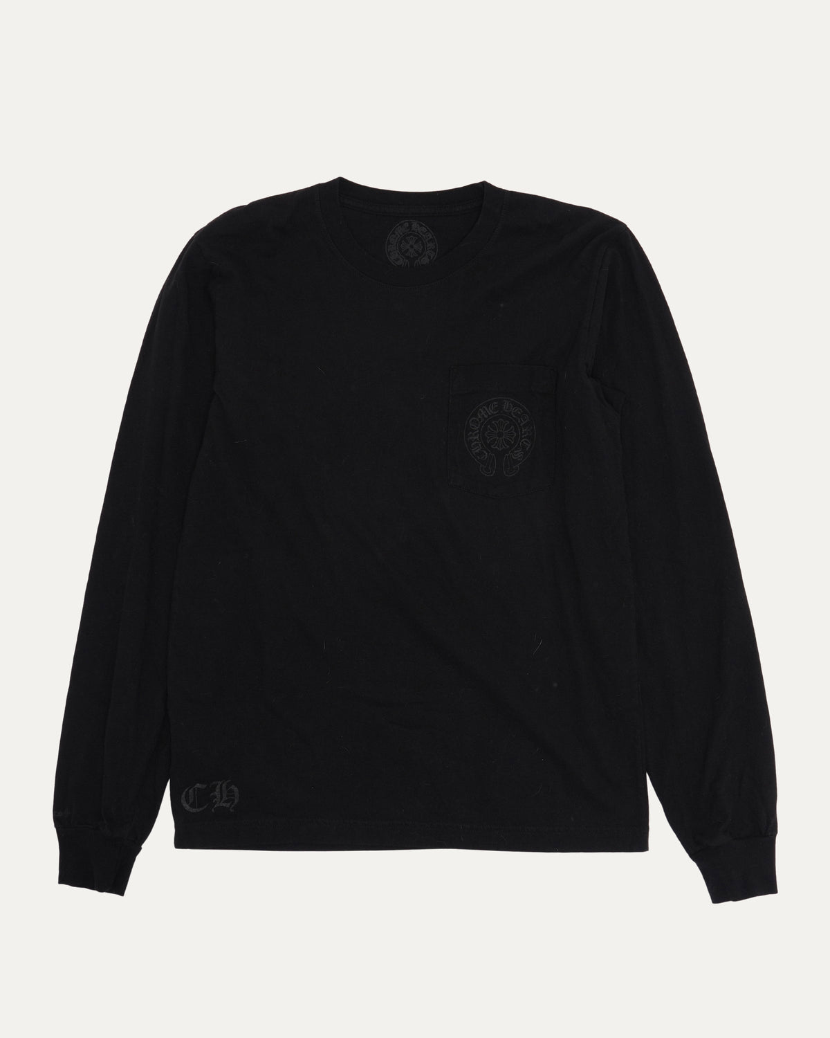 Tonal Staff Horseshoe Logo Long Sleeve Pocket T-shirt