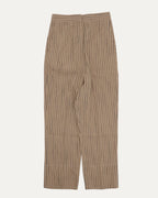 Linen Blend Striped Trousers