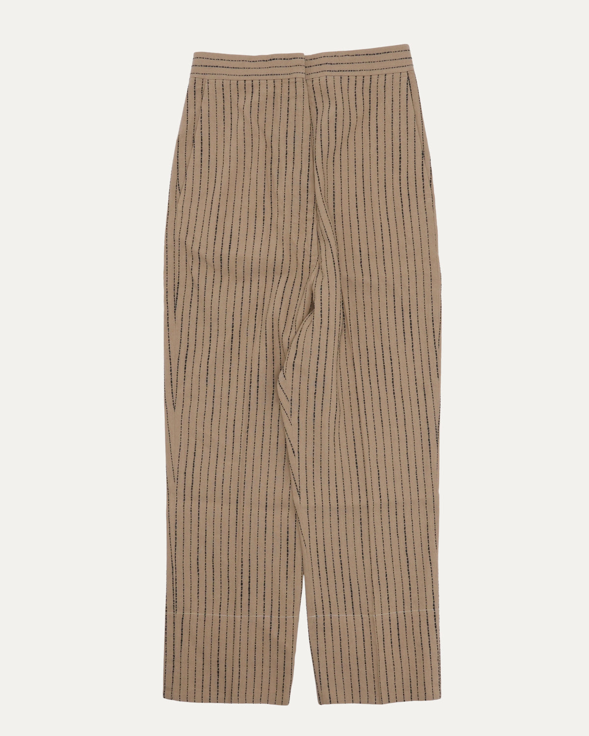 Linen Blend Striped Trousers
